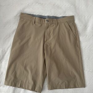 adidas Men's Khaki Flat Front Golf Shorts